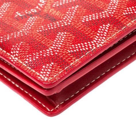 goyard richelieu wallet length|Goyard Red Goyardine Coated Canvas and Leather Richelieu .